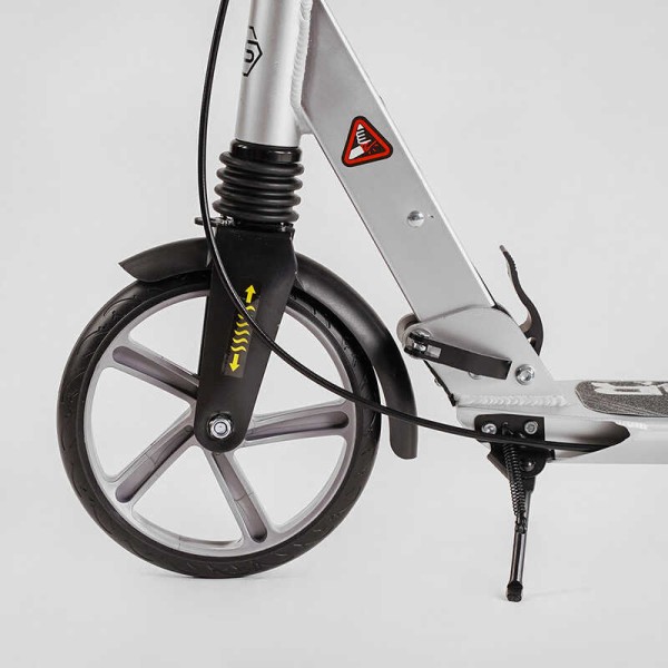 Самокат алюмінієвий Best Scooter BS-81766 (4) "Factor", ручне дискове гальмо, діаметр PU коліс - 200мм, 2 амортизатори, підсклянник