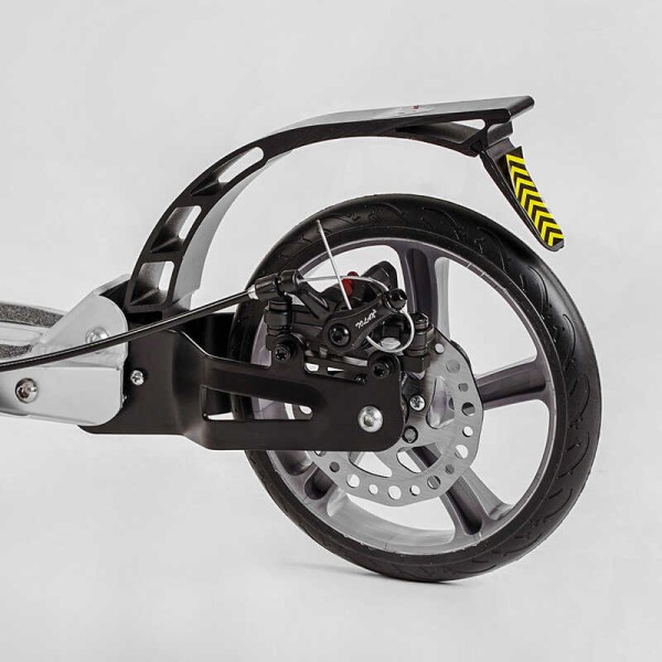 Самокат алюмінієвий Best Scooter BS-81766 (4) "Factor", ручне дискове гальмо, діаметр PU коліс - 200мм, 2 амортизатори, підсклянник