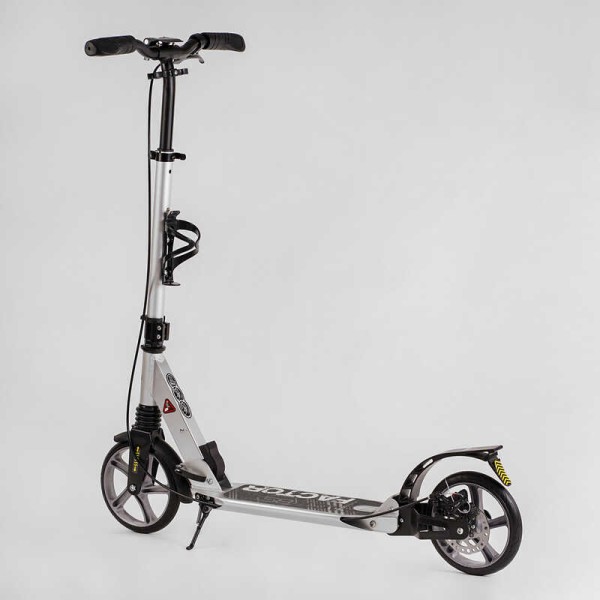 Самокат алюмінієвий Best Scooter BS-81766 (4) "Factor", ручне дискове гальмо, діаметр PU коліс - 200мм, 2 амортизатори, підсклянник