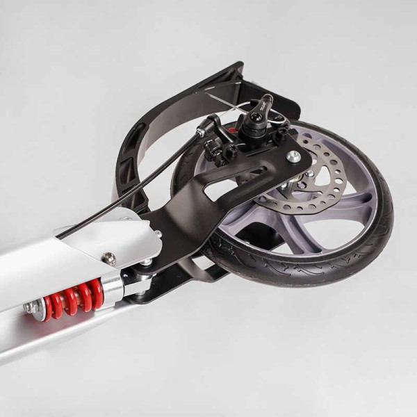 Самокат алюмінієвий Best Scooter BS-81766 (4) "Factor", ручне дискове гальмо, діаметр PU коліс - 200мм, 2 амортизатори, підсклянник