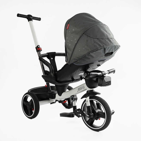 Велосипед 9155/603-85 BestTrike "Marco" поворотне сидіння, складне кермо, колеса з прогумованим PU, кошик, телескопічна ручка, фара музична