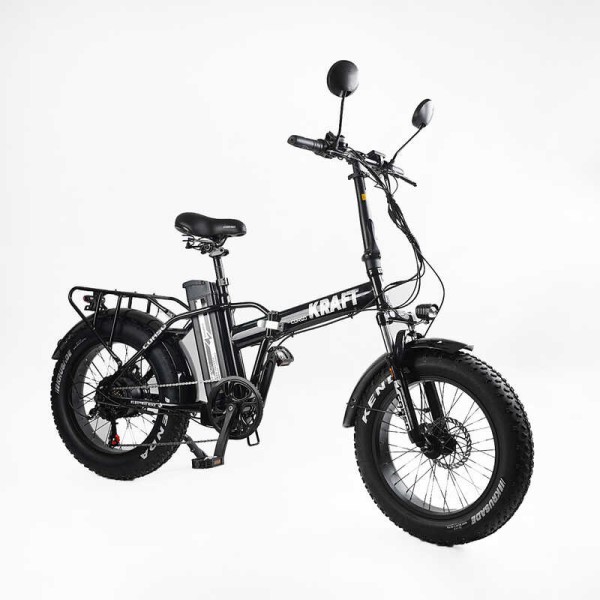 Електровелосипед Corso «Kraft» 20" дюймів KR-42117 (1) рама сталева, двигун 500W, акум. 48V15Ah, Shimano 7 швидкостей, зібраний на 75, у коробці