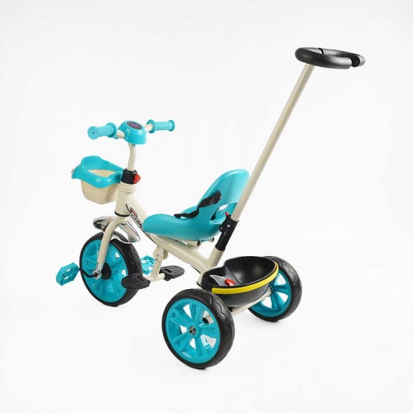 Велосипед 3-х колісний BS-70815 "Best Trike" колеса EVA переднє 10", заднє 8", сталева рама, УКР. ОЗВУЧУВАННЯ, батьківська ручка, в коробці