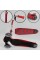 Самокат трехколесный Y-00325 (4) Best Scooter, КРАСНЫЙ, складной алюминиевый руль, 4 колеса PU со светом, d=12 см