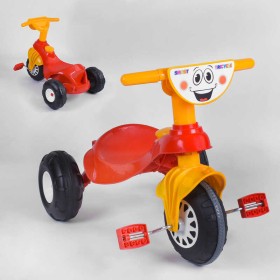 Детский велосипед Pilsan My Pet 07-132 (1) КРАСНО-ЖЁЛТЫЙ, с клаксоном, в коробке