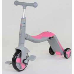 Самокат 3в1 JT 90601 Best Scooter, самокат-велобіг-велосипед, світло, 8 мелодій, колеса PU, переднє колесо d = 20см, задні d = 11см