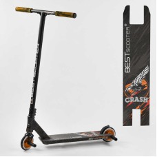 Самокат трюковий 65640 Best Scooter (4) "CRASH" HIC-система, ПЕГИ, алюмінієвий диск і дека, колеса 110 мм PU, ширина керма - 57 см, в коробці