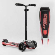 Самокат триколісний Best Scooter HW-00505 MAXI (6) знімне алюмінієве кермо, передні колеса PU 120х45мм. задні 80х50мм, зі світлом, в коробці