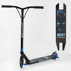 Самокат трюковий Best Scooter 54528 HIC-система, ПЕГИ, алюмінієвий диск та дека, колеса PU d-110мм, ширина керма-52см, висота - 83см, в коробці