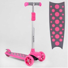 Самокат триколісний LK-61022 Best Scooter (4) СВІТЛО ДЕКИ, КОЛІС І ДИСКІВ, знімне кермо, передні колеса PU 120х35мм, задні колеса PU 80х30мм