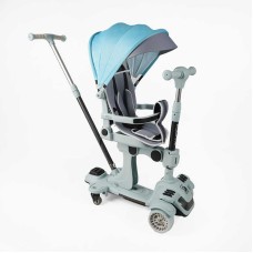 Самокат 5в1 "Skyper" BL-61020 (4) колеса PU125х40мм зі світлом, з капюшоном, поворотне сидіння, з ДОП. КОЛЕСАМИ, захисний бампер, в коробці