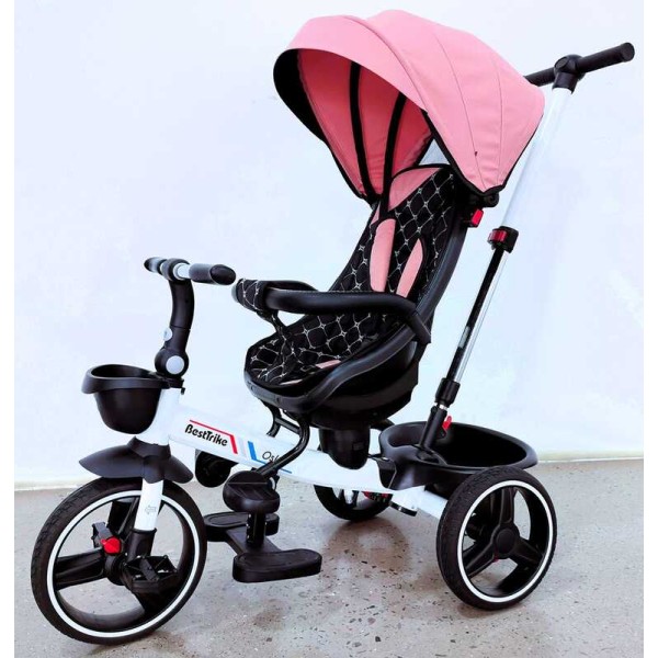 Велосипед 6390 – 16-002 BestTrike "Oscar" (1) ПОВОРОТНЕ СИДІННЯ, КЕРМО СКЛАДАЄТЬСЯ, КОЛЕСА З ПРОГУМОВАНИМ PU, КОШИК, ТЕЛЕСКОПІЧНА РУЧКА