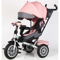 Велосипед 3-х кол. 8066/745-60 BestTrike "Perfetto" поворотне сидіння, колеса гумові безкамерні, кошик, фара музична, USB, Bluetooth, в коробці