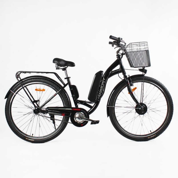 Електровелосипед Corso HARMONY 28" HR-28715, 350W, 36V 10Ah, сталева рама, з кошиком