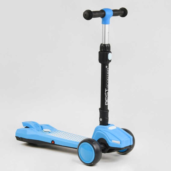 Самокат трехколесный LT-10635 Best Scooter с парогенератором (6) складной руль, ЗВУК МАШИНЫ, ДЫМ, СВЕТ, пластмассовый, колеса PU 120х35мм, в коробке