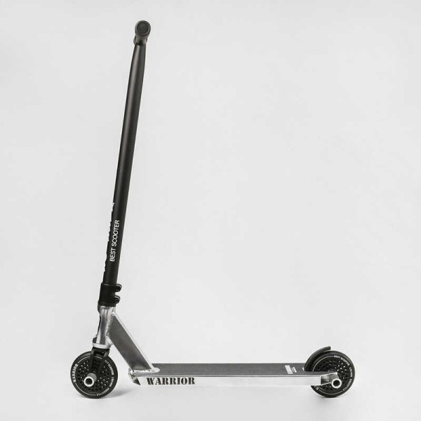 Самокат трюковый Т-30401 Best Scooter (4) "Warrior", HIC-система, ПЕГИ, алюминиевый диск и дека, колёса PU, d=120мм, ширина руля 58 см