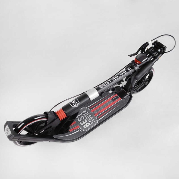 Самокат двухколесный "Best Scooter" L-21044 (2) ФАРА, колеса PU 200мм, 2 амортизатора, зажим руля, ручной тормоз, в коробке