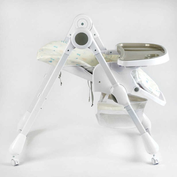 Стільчик для годування Joy K-11058 (1) мягкий чохол ПВХ, 4 колеса, з’ємний столик, корзинка