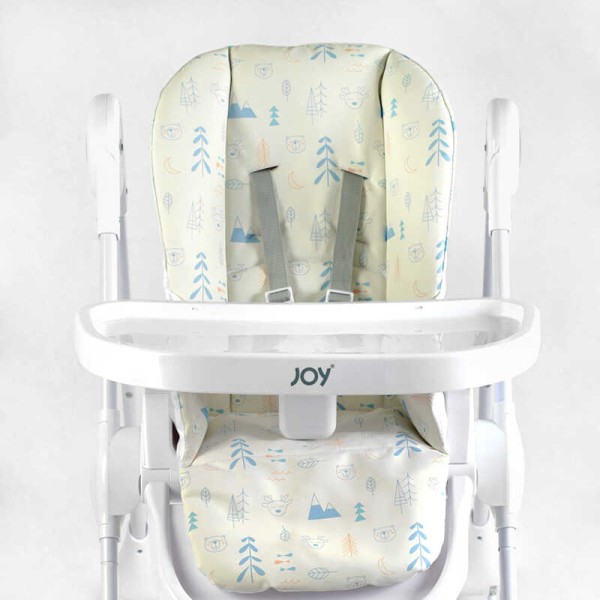 Стільчик для годування Joy K-11058 (1) мягкий чохол ПВХ, 4 колеса, з’ємний столик, корзинка