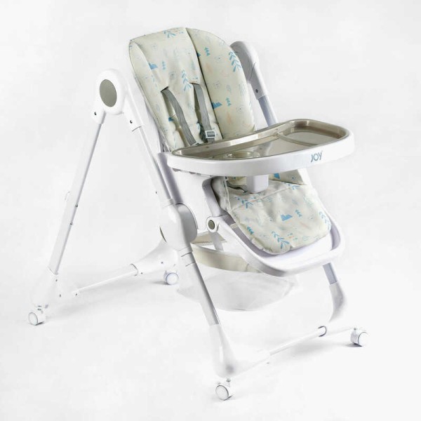 Стільчик для годування Joy K-11058 (1) мягкий чохол ПВХ, 4 колеса, з’ємний столик, корзинка