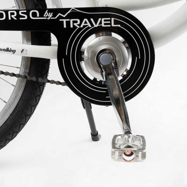 Велосипед міський Corso TRAVEL 26" TL-26309 + КОШИК одношвидкісний, сталева рама 16.5", корзина, багажник