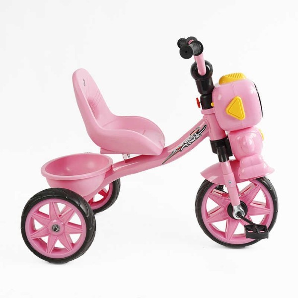 Велосипед 3-х колісний BS-60413 "Best Trike" колеса EVA переднє 10", заднє 8", сталева рама, УКР. ОЗВУЧУВАННЯ, кошик, в коробці
