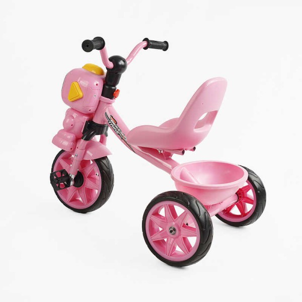 Велосипед 3-х колісний BS-60413 "Best Trike" колеса EVA переднє 10", заднє 8", сталева рама, УКР. ОЗВУЧУВАННЯ, кошик, в коробці