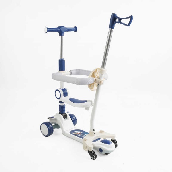 Самокат 5в1 "Skyper" GH-51784 (4) колеса PU125х40мм зі світлом, укр озвучування та підсвічування платформи,с ДОП. КОЛЕСАМИ, захисний бампер