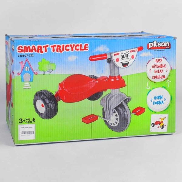 Детский велосипед Pilsan My Pet 07-132 (1) КРАСНО-ЖЁЛТЫЙ, с клаксоном, в коробке